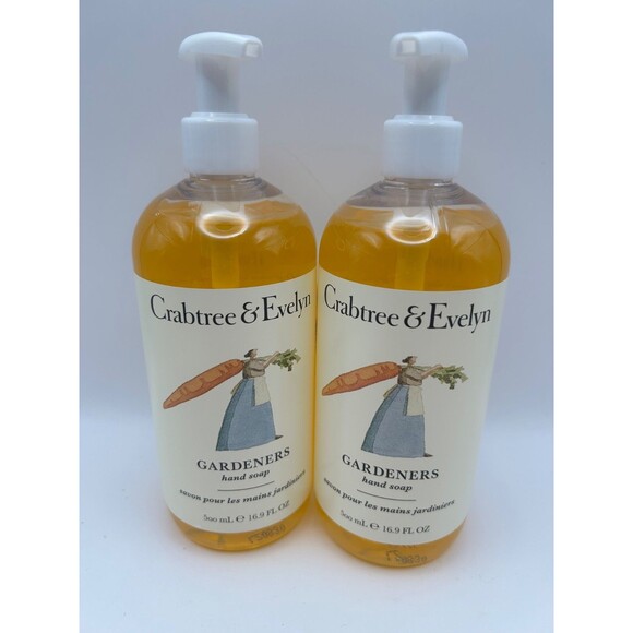 Crabtree & Evelyn GARDENERS Hand Soap Wash 16.9 oz Jumbo Pump Set of 2 - Picture 1 of 2